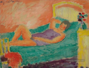 liegendes m dchen 1917 Alexej von Jawlensky Expressionism Peinture à l'huile